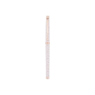 3664447152738-Oberthur Palazzo - Stylo plume - rose poudré/cuivre-Angle gauche-0