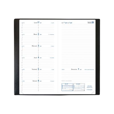 3371010445103-Agenda Tocana Italnote - 1 semaine sur 2 pages - 8,8 x 17 cm - bleu - Quo Vadis-Avant-1