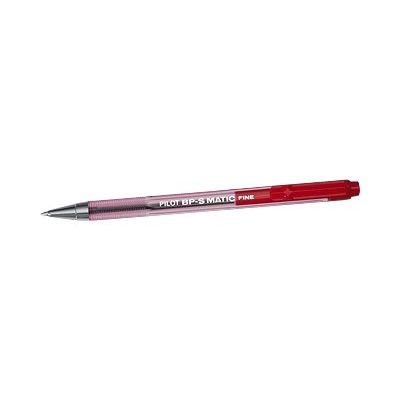 4902505156397-Pilot BP-S Matic - Stylo à bille - rétractable - rouge - 0.7 mm-Angle gauche-0