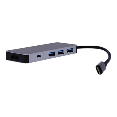 3303170099414-T'nB iClick 6 in 1 USB-C - station d'accueil 6 ports - HDMI, 3 USB 3.0, 2 USB-C-Angle gauche-1