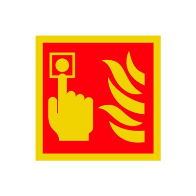 8435080963754-Rotulauto - Signe - bouton d'alarme incendie - carré - 224 x 224 mm - PVC--0