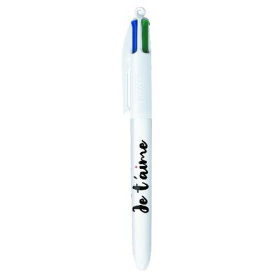 3086123686892-BIC 4 Couleurs Messages - 3 Stylos à bille 4 couleurs - 1 mm - Collection Love--2
