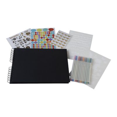 3130630168010-Exacompta ScrapAddict - Album scrapbooking - 32 x 22 cm - 70 pages noires-Avant-14