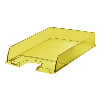 4049793054575-Esselte Colour'Ice - Corbeille à courrier jaune-Angle droit-0