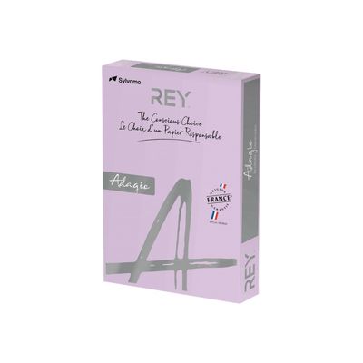 3368220092906-Rey Adagio - Papier couleur - A3 (297 x 420 mm) - 80 g/m² - Ramette de 500 feuilles - lilas-Angle droit-0