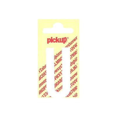 8711234222206-Pickup - Étiquette autocollante - 90 mm - Lettre U - blanc mat-Avant-0