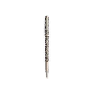 3108722412693-Oberthur Byzance - Stylo à bille gris mat / blanc-Avant-0