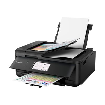4549292091090-Canon PIXMA TR8550 - imprimante multifonction jet d'encre couleur A4 - Wifi, USB, bluetooth-Angle droit-1