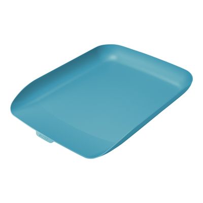 4002432124794-Leitz Cosy - Corbeille à courrier plastique - bleu-Angle droit-1