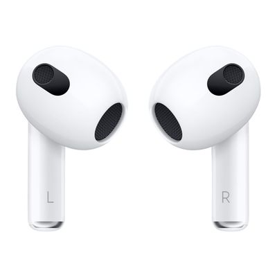 2010000112274-Apple AirPods 3e gen - Kit main libre - Ecouteurs sans fil avec micro - intra-auriculaire - blanc-Avant-4