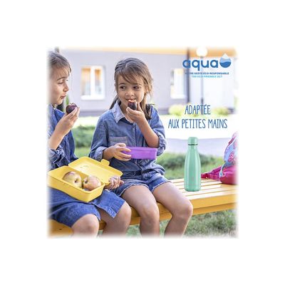 3135250132533-Aqua Pastel - Gourde Bouteille isotherme 350 ml - double paroi - disponible dans différentes coul-Avant-3