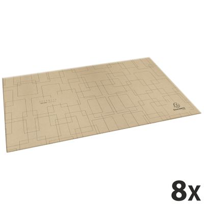 9002493094765-Exacompta Eterneco - 8 Sous-mains - brun motifs géométriques--0