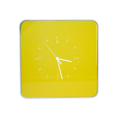 3660141947915-Armoire murale à clés multiBox "Key holder" - Motif horloge - jaune-Avant-0
