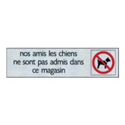 40583006-Pickup - Plaque de signalisation - 165 x 44 mm - chiens interdits-Avant-0