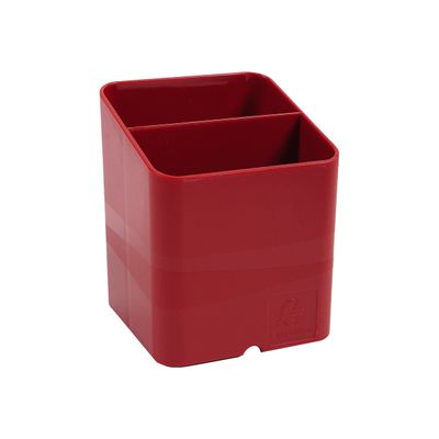 9002493099449-Exacompta Pen-Cube - Pot à crayons rouge-Angle gauche-1