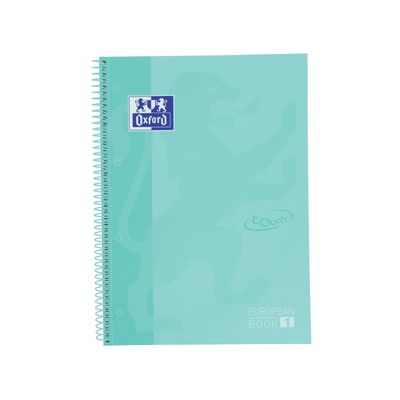 8412771028275-Oxford Touch' - Cahier à spirale 24 x 32 cm - 160 pages - petits carreaux (5x5 mm) - menthe--0