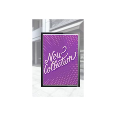 4005546507835-Durable Duraframe Poster Sun - Cadre d'affichage vitrostatique - A1 - noir-Avant-8