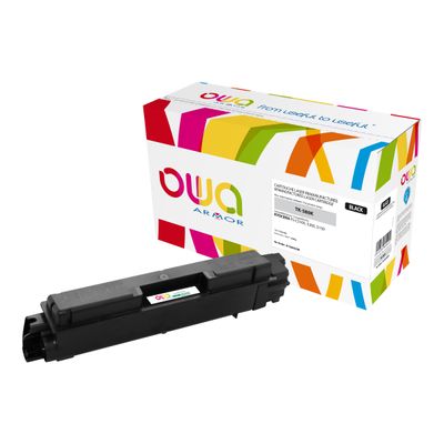 3112539605445-Cartouche laser compatible Kyocera TK-580 - noir - Owa K15605OW-Angle gauche-0