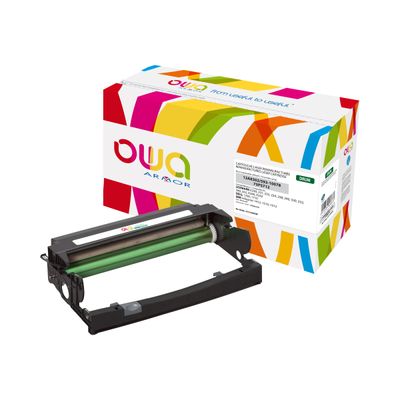 3112539606633-Cartouche laser compatible Lexmark 12A8302 - noir - Owa K12160OW-Angle gauche-0