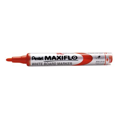 3474377910724-Pentel MAXIFLO - Marqueur effaçable - pointe ogive - rouge-Angle gauche-0