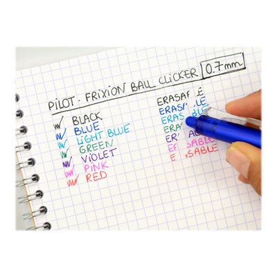 4902505417580-Pilot Frixion Ball Clicker - Pack de 12 rollers effaçables - 0,7 mm - bleu-Gros plan-3