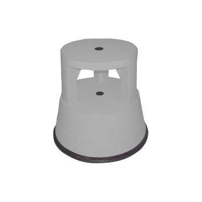 3701254714442-Tabouret - 2 marches - plastique - gris clair-Avant-0