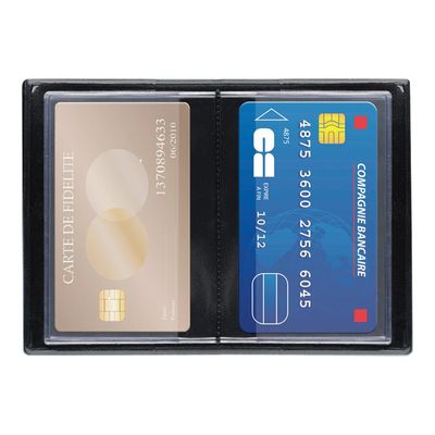 3045050314414-Oxford - Etui 10 cartes PVC 30/100e noir opaque-Avant-0