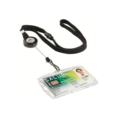 4005546802817-Durable - 10 Lacets pour badge - cordon enrouleur - noir-Angle gauche-2