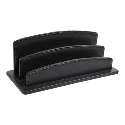 3338805002682-Quo Vadis Satiny - Trieur demi-rond 2 compartiments - 26 x 10,5 cm - noir-Angle gauche-0