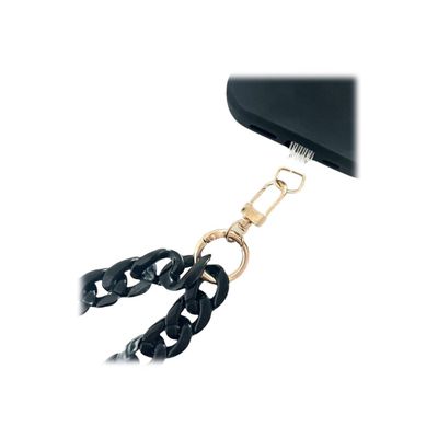 3701263523646-JAYM - Tour de cou fashion avec attache - 1.20m - marbre noir-Gros plan-0