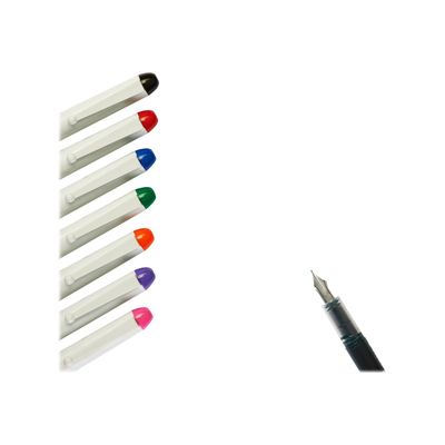 4902505326615-Pilot V Pen - 12 Stylos plume - bleu - 0,4 mm - pointe moyenne-Gros plan-3