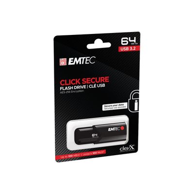 3126170173362-Emtec B120 - clé USB 64 Go - USB 3.2-Angle gauche-1