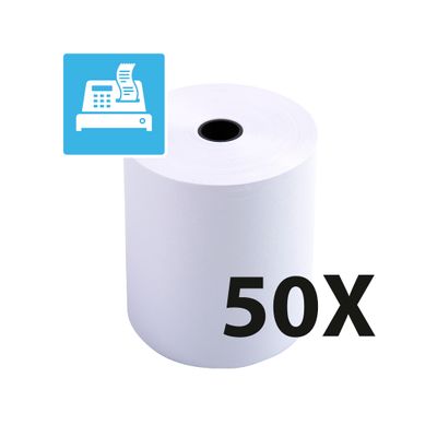 3547867670108-Exacompta - 50 Bobines offset - rouleaux caisses - 76 x 70 x 12 mm - 1 pli extra-blanc--0