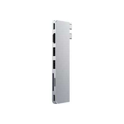 0810086360635-Satechi Pro Hub Slim - Hub 7 ports - USB-C x 2 - HDMI - pour Apple MacBook Air à partir de 201-Arrière-1