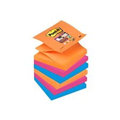 051141968773-Post-it - 6 Blocs Z-Notes Super Sticky Bangkok - 3 couleurs fluos assorties - 76 x 76 mm-P_79404498_2-0