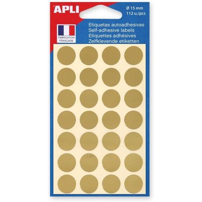 3270241006025-Apli Agipa - 112 Pastilles adhésives - or - diamètre 15 mm - réf 100602-P_79422020_2-0