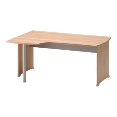 3483600784636-Bureau compact à gauche JAZZ+ - 180 cm - Pieds panneaux - Hêtre ambré-P_79426261_1-0