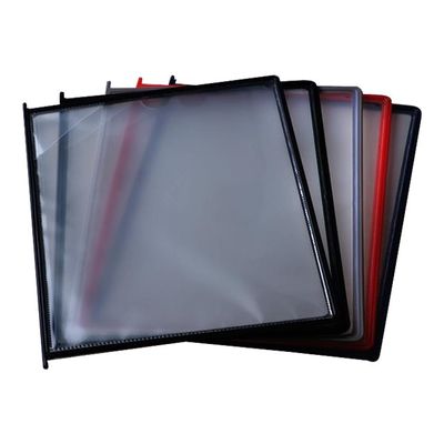 3660412031862-Promocome - 10 Pochettes A4 pour lutrin - cadre en plastique rigide - gris-P_79427793_1-0