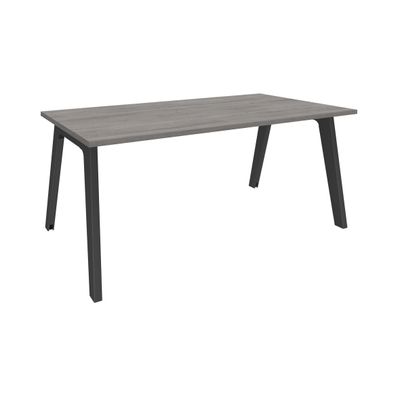 3253310161962-Bureau simple STEELY - L120 cm - Pieds carbone - plateau imitation Chêne gris-P_79432477_1-0