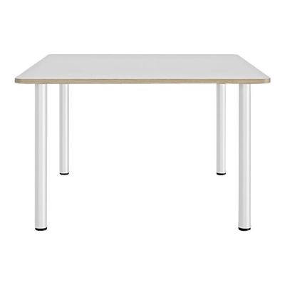 3483600857057-Table de réunion carrée ARTEFACT - 120 cm - Pieds tube - Orme-P_79433376_1-0