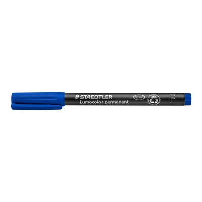 4007817304556-STAEDTLER LUMOCOLOR 318 - Marqueur permanent - pointe fine - bleu--0