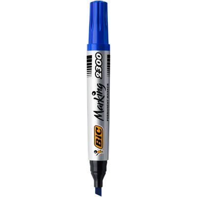 3086129999743-BIC MARKING 2300 - Marqueur permanent - pointe biseau - bleu--0