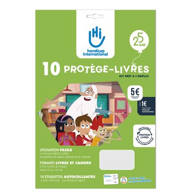 3566640000031-KIT PLIO Handicap International - 10 protège-livres prêts à l’emploi --0