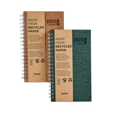 5412303127431-Agenda de poche à spirale Ecorama Kazar - 1 semaine sur 2 pages - 9 x 16 cm - disponible dans différentes c--0