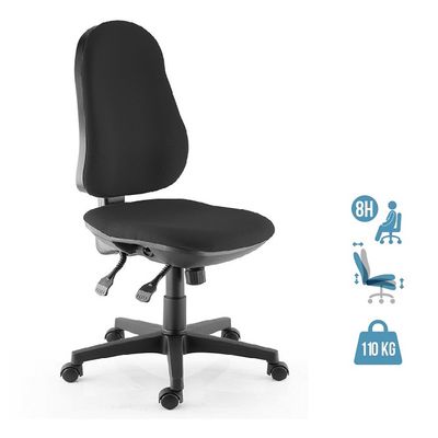3660916039043-Fauteuil de bureau LIBRA - accoudoirs en option - noir--0