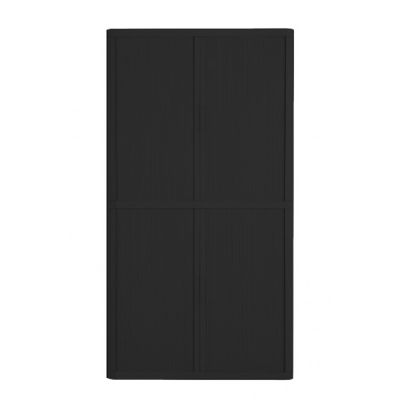 3660141931242-Armoire basse à rideaux EASY OFFICE - 110 x 204 x 41,5 cm - Corps, rideaux et poignée noir--0