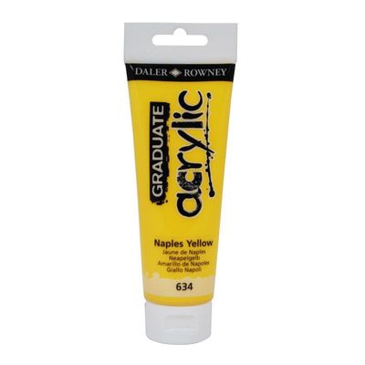 5011386062754-Daler-Rowney Graduate - Peinture acrylique - 120 ml - jaune napolitain--0