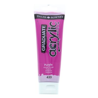 5011386077635-Daler-Rowney Graduate - Peinture acrylique - pourpre - 120 ml--0