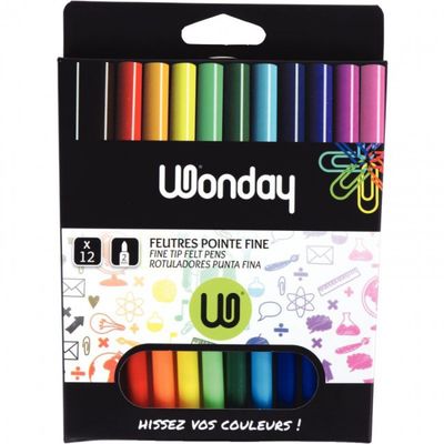 3457703109252-Wonday - 12 Feutres - pointe fine--0