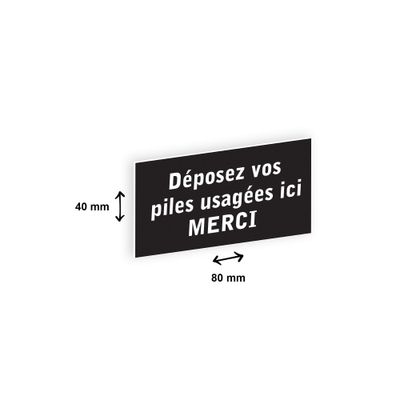 2012348178127-Plaque personnalisée avec votre texte - 80 x 40 mm - noire - adhésivée prête à poser--1
